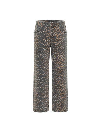 LANIUS - Relaxed Jeans Print Leo print leo - WERTE FREUNDE