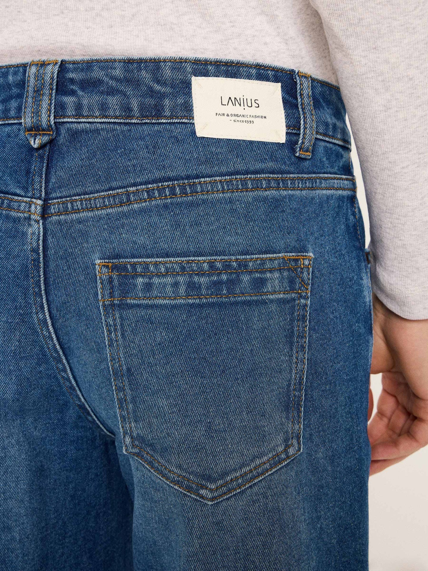 LANIUS - Marlenejeans OCS mid blue denim - WERTE FREUNDE