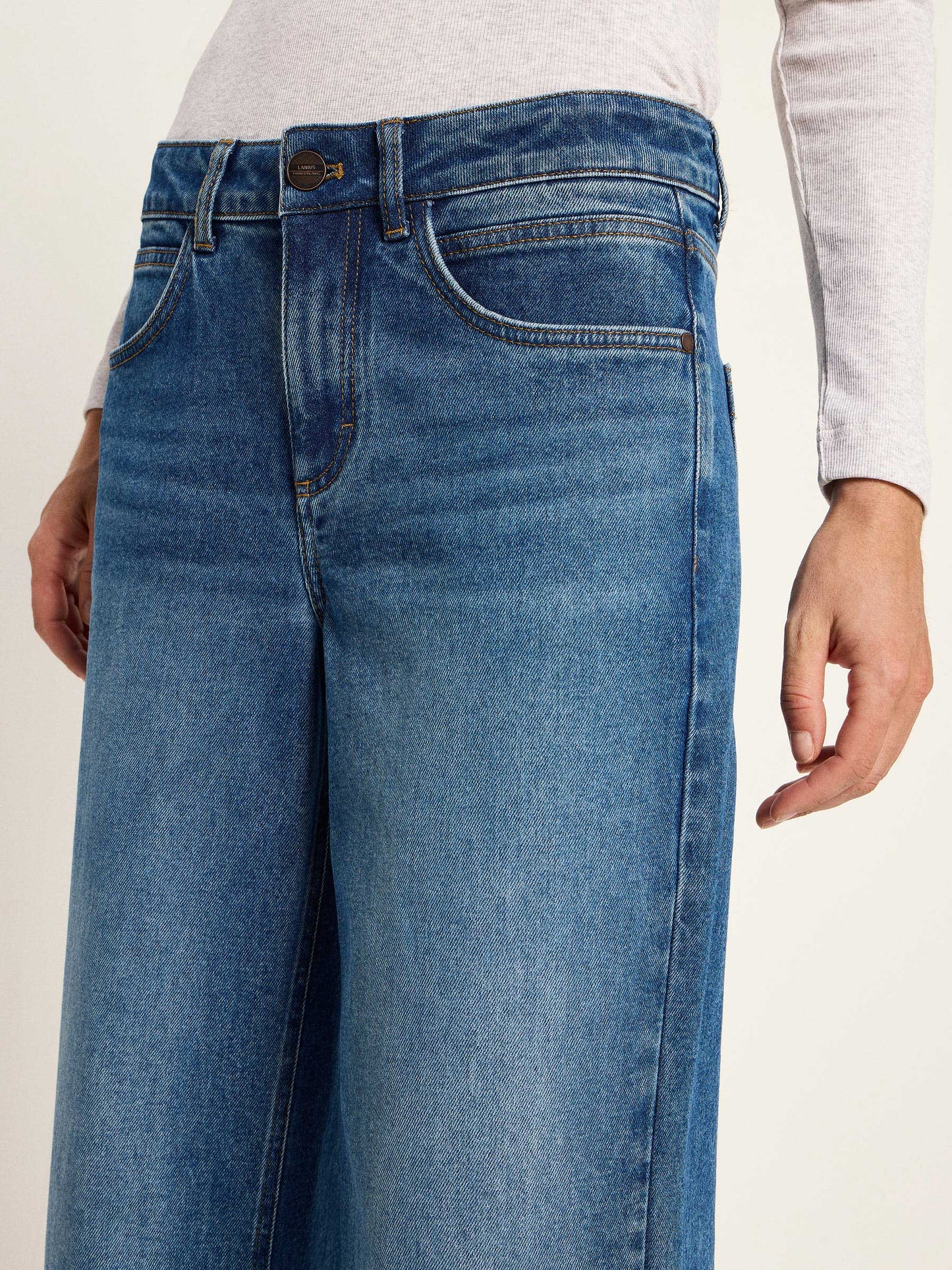 LANIUS - Marlenejeans OCS mid blue denim - WERTE FREUNDE