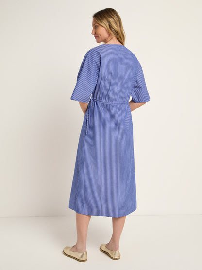 LANIUS - Streifenkleid blue/ off white - WERTE FREUNDE