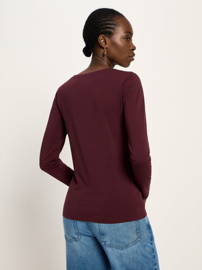 LANIUS - Langarmshirt bordeaux - WERTE FREUNDE