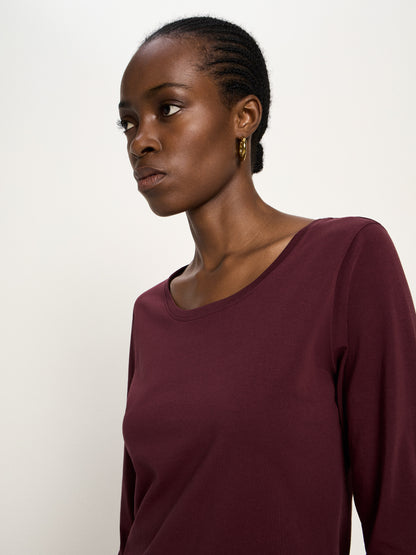 LANIUS - Langarmshirt bordeaux - WERTE FREUNDE