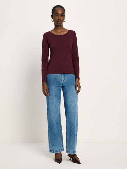 LANIUS - Langarmshirt bordeaux - WERTE FREUNDE