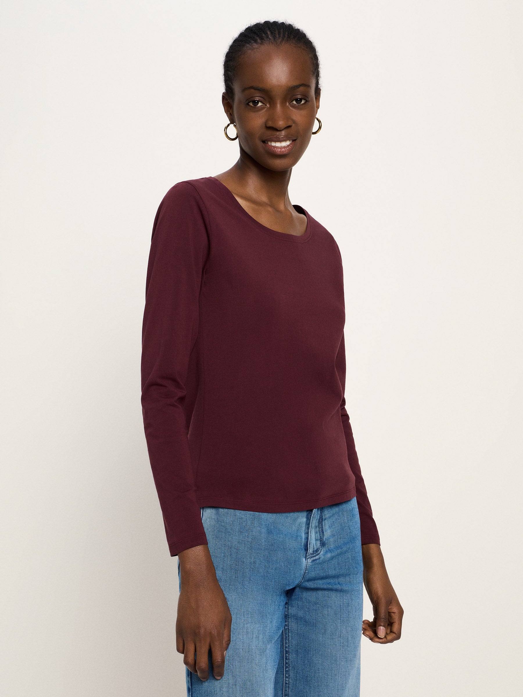 LANIUS - Langarmshirt bordeaux - WERTE FREUNDE