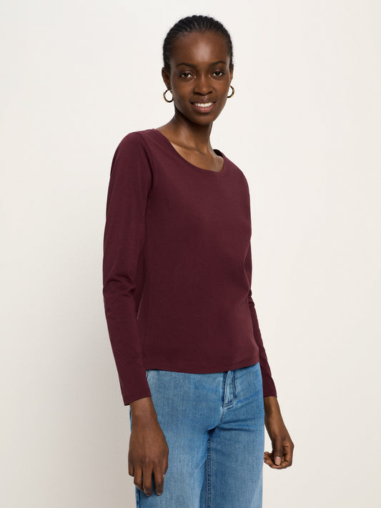 LANIUS - Langarmshirt bordeaux - WERTE FREUNDE