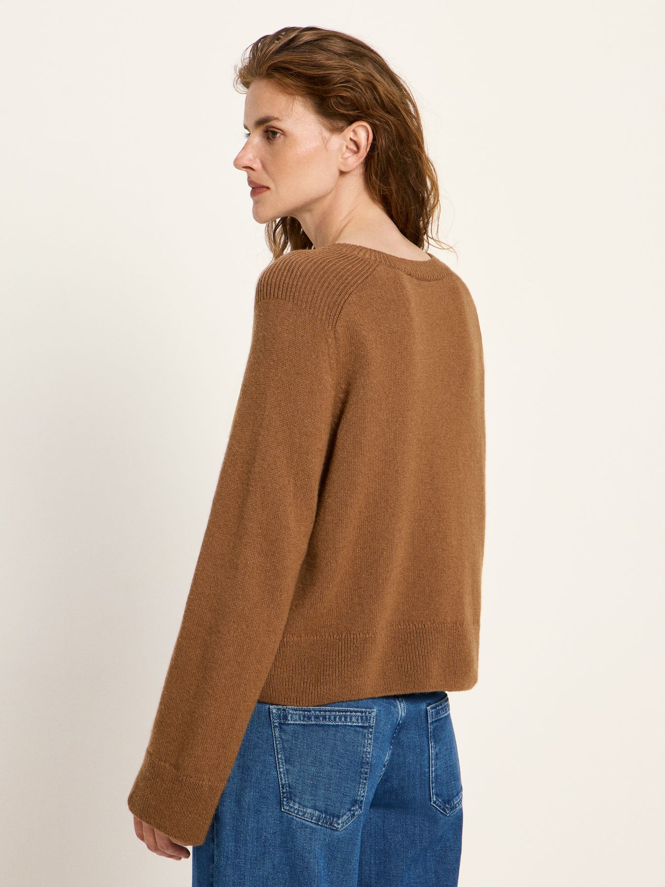 LANIUS - Cropped Pullover brown - WERTE FREUNDE
