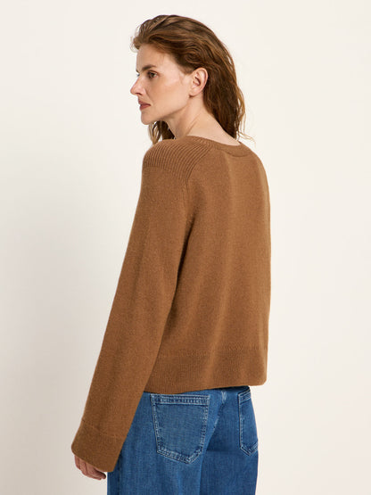 LANIUS - Cropped Pullover brown - WERTE FREUNDE