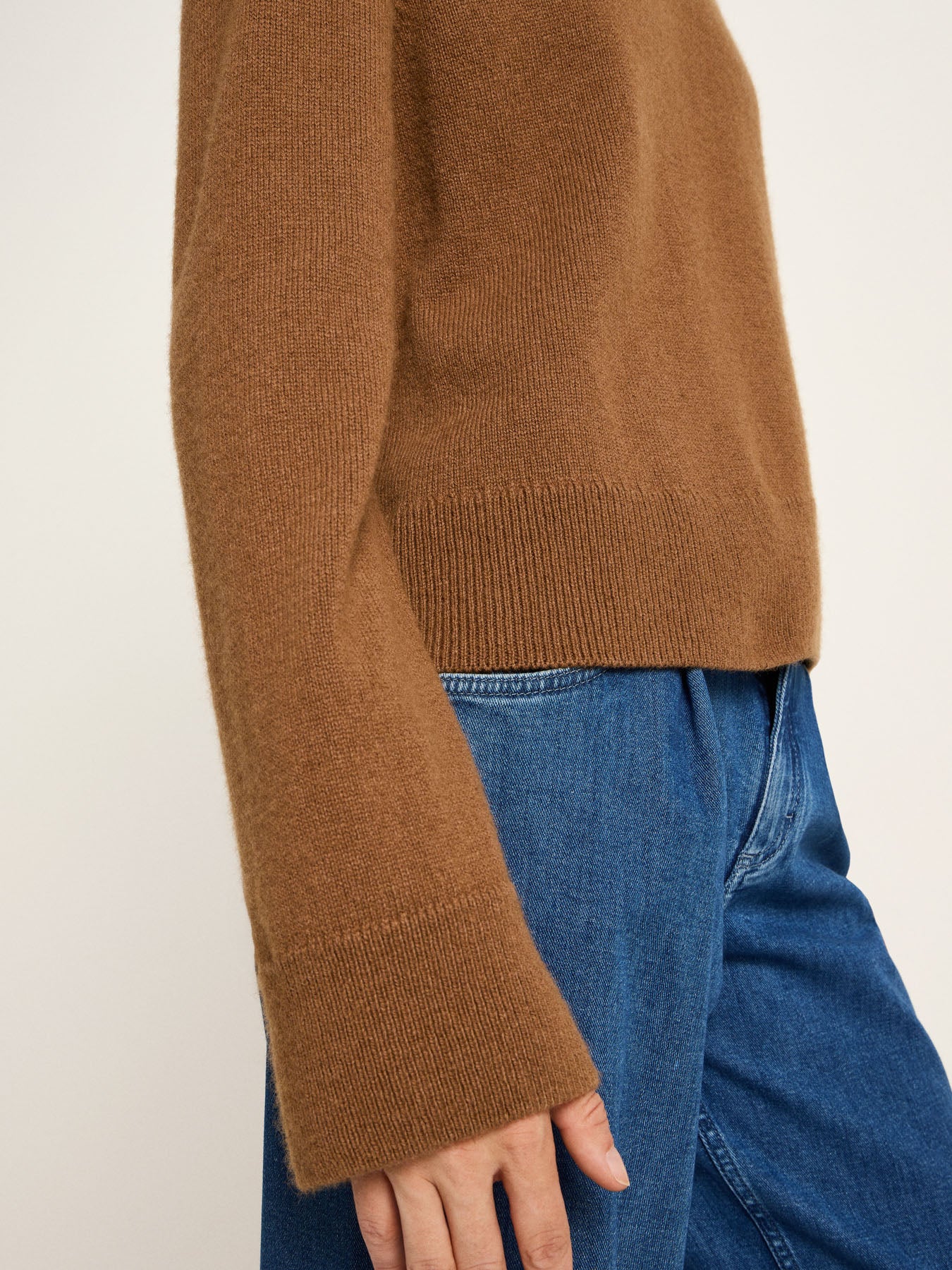 LANIUS - Cropped Pullover brown - WERTE FREUNDE