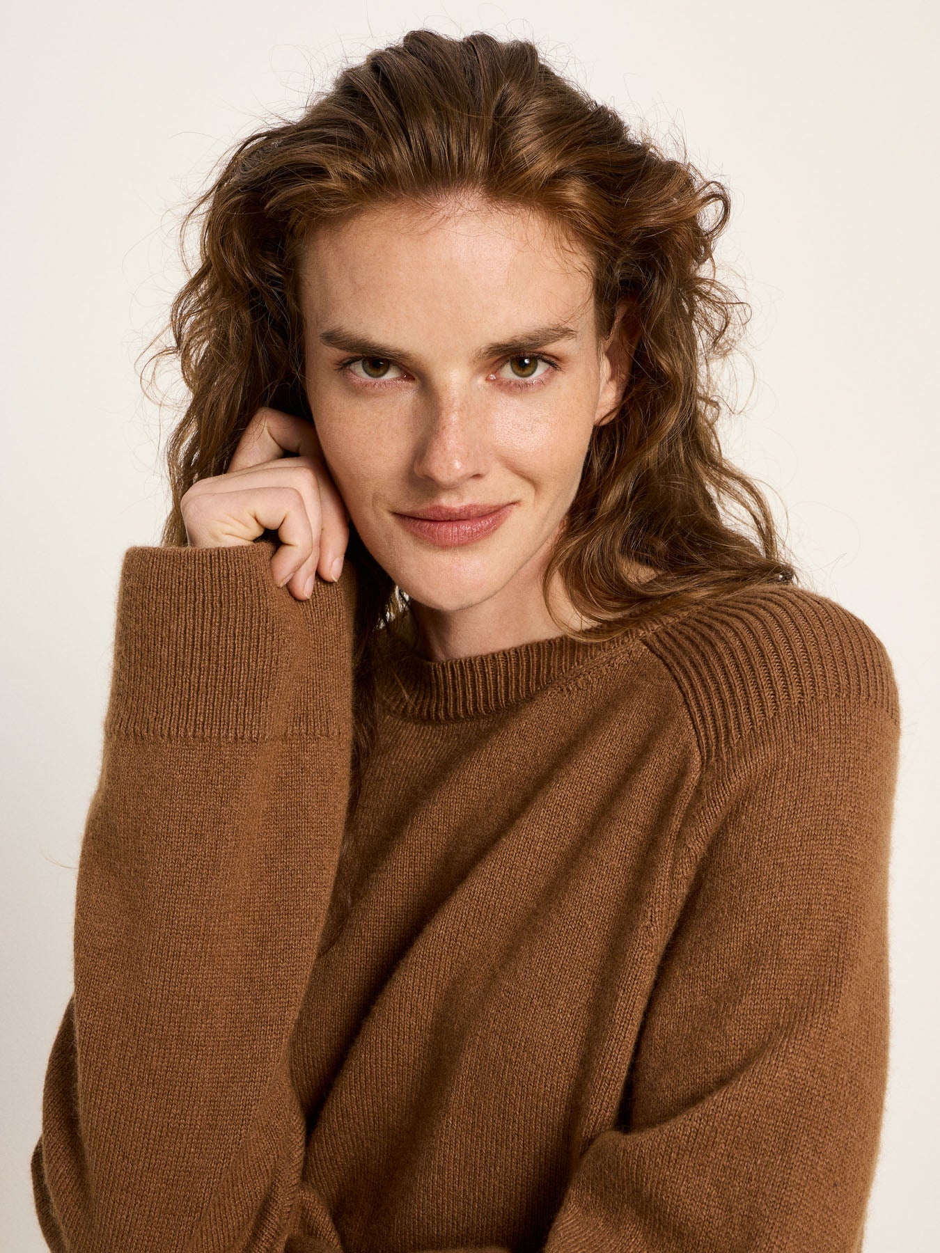 LANIUS - Cropped Pullover brown - WERTE FREUNDE