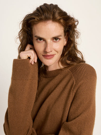 LANIUS - Cropped Pullover brown - WERTE FREUNDE