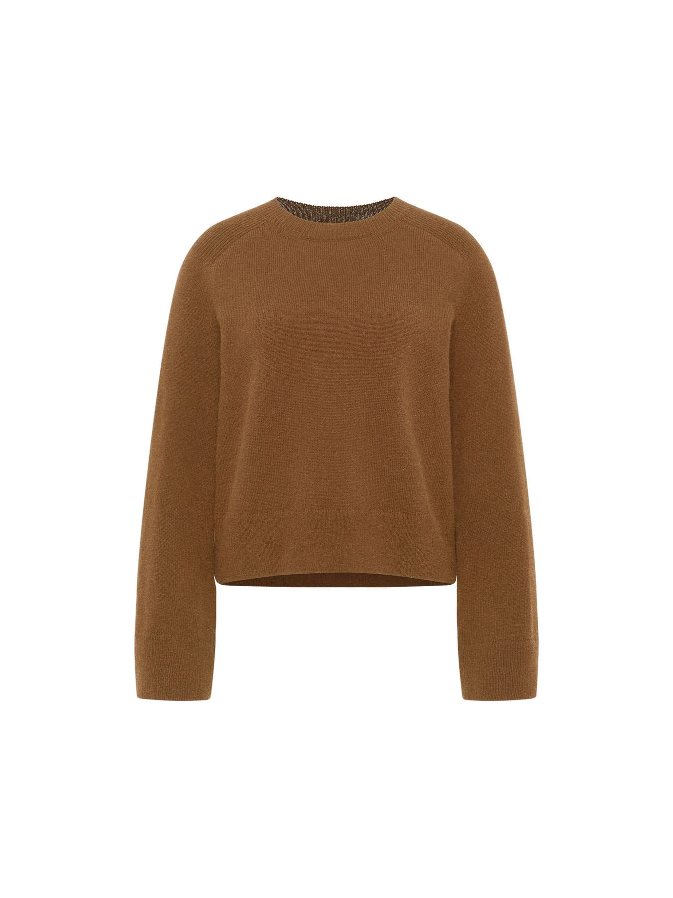 LANIUS - Cropped Pullover brown - WERTE FREUNDE