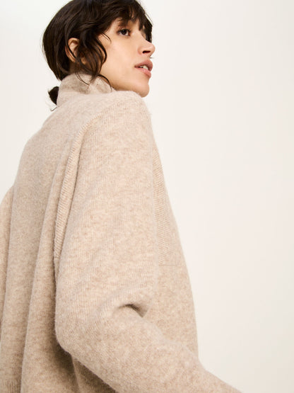 LANIUS - Half-Zip Pullover nude melange - WERTE FREUNDE