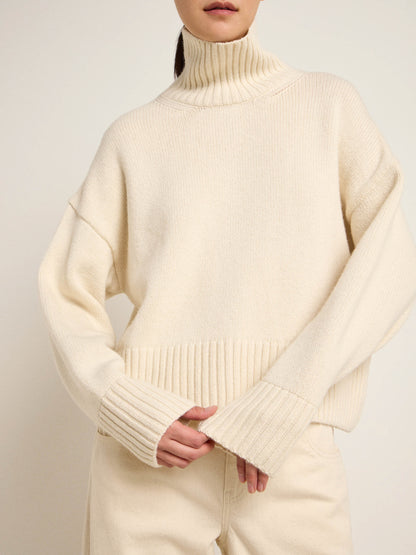 LANIUS - Oversized Pullover off white - WERTE FREUNDE