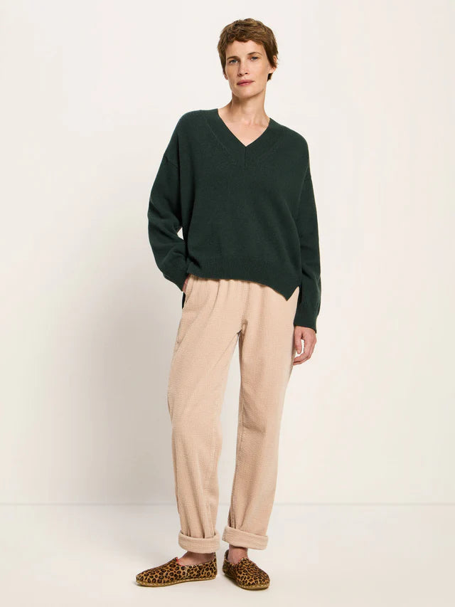 LANIUS - Pullover mit V-Ausschnitt forrest melange - WERTE FREUNDE