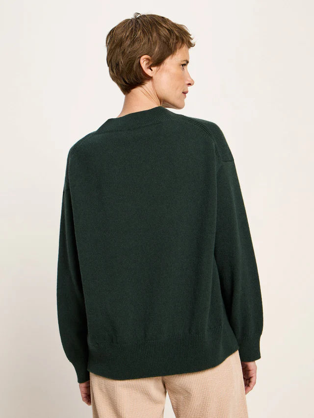 LANIUS - Pullover mit V-Ausschnitt forrest melange - WERTE FREUNDE