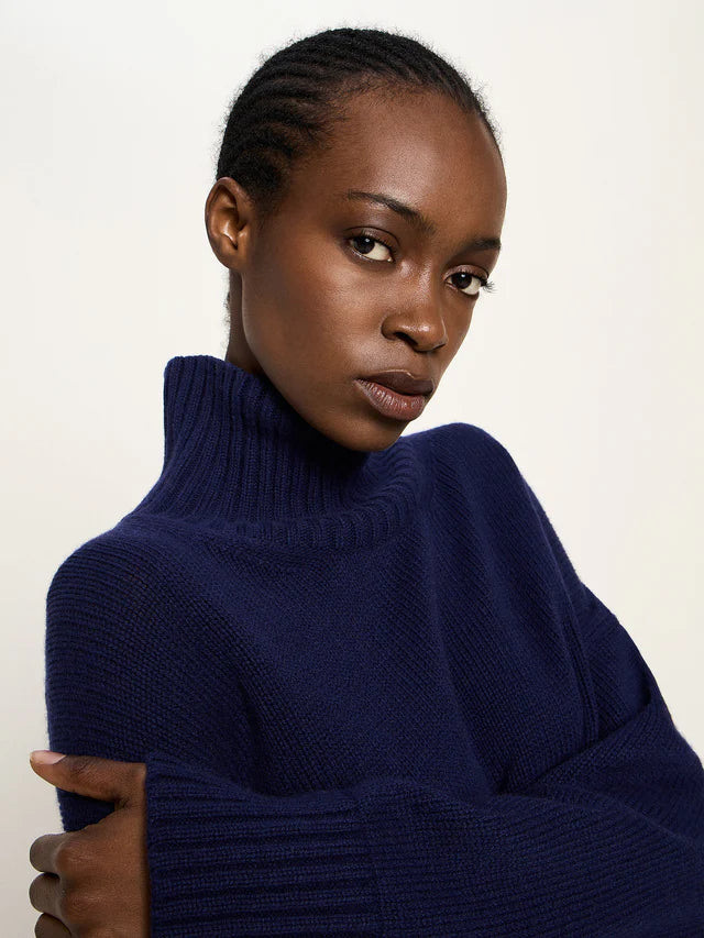 LANIUS - Oversized Pullover purple blue melange - WERTE FREUNDE