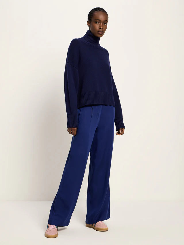 LANIUS - Oversized Pullover purple blue melange - WERTE FREUNDE