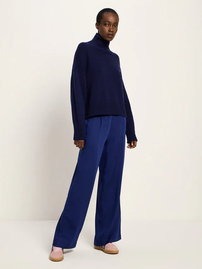 LANIUS - Oversized Pullover purple blue melange - WERTE FREUNDE