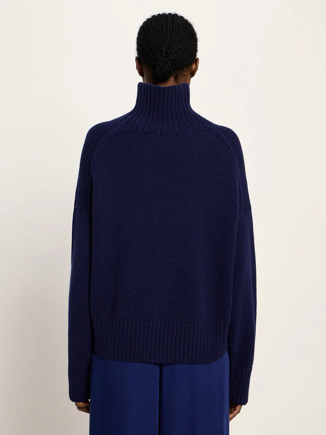 LANIUS - Oversized Pullover purple blue melange - WERTE FREUNDE