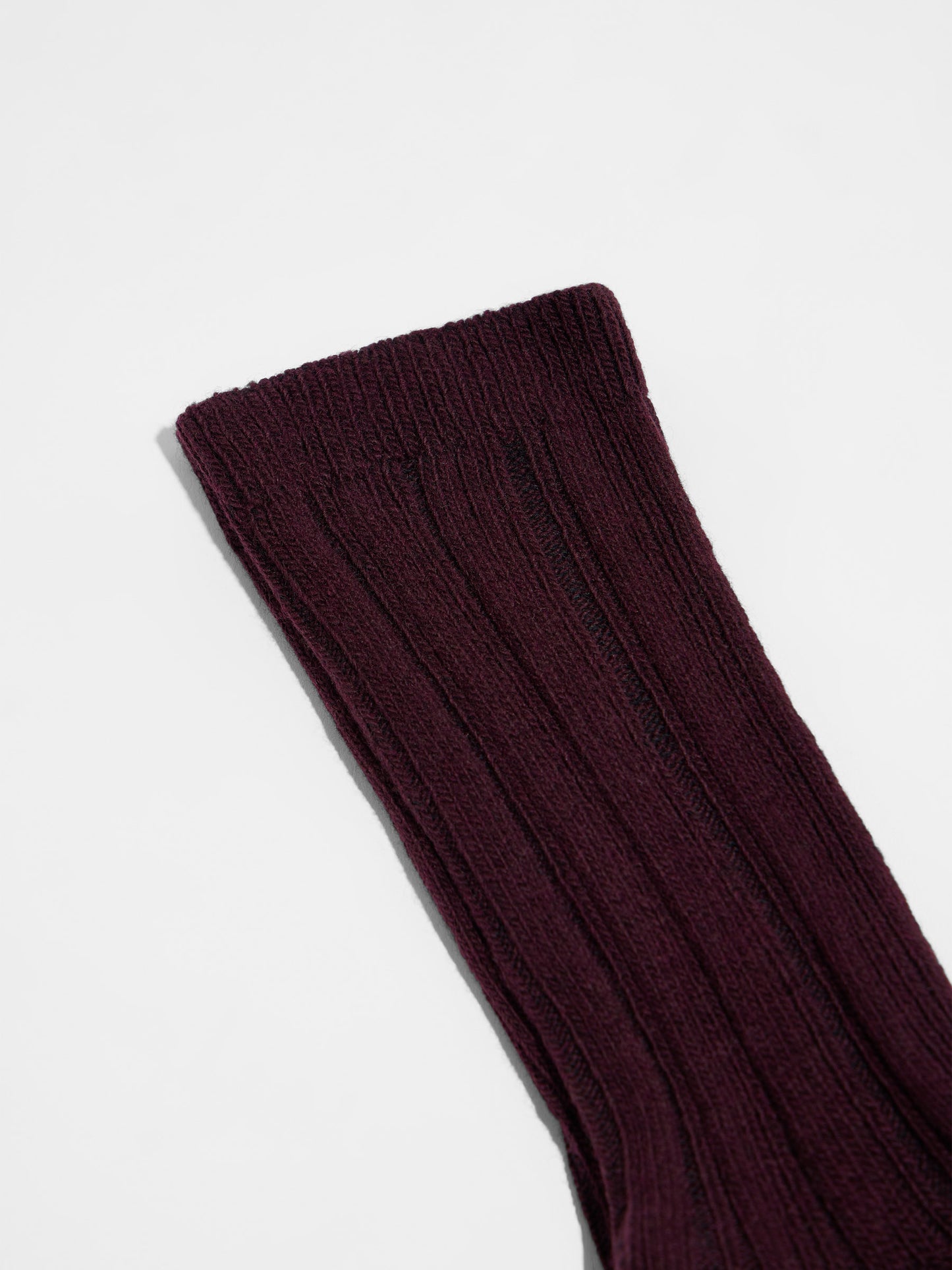 LANIUS - Rippenstrick-Socken bordeaux - WERTE FREUNDE