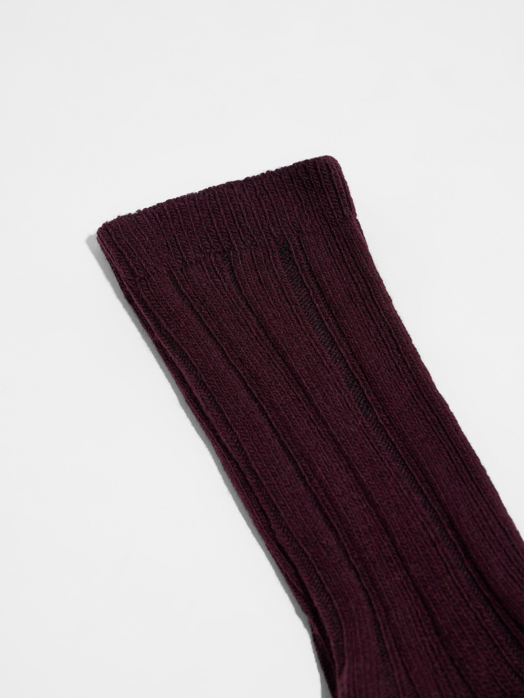 LANIUS - Rippenstrick-Socken bordeaux - WERTE FREUNDE