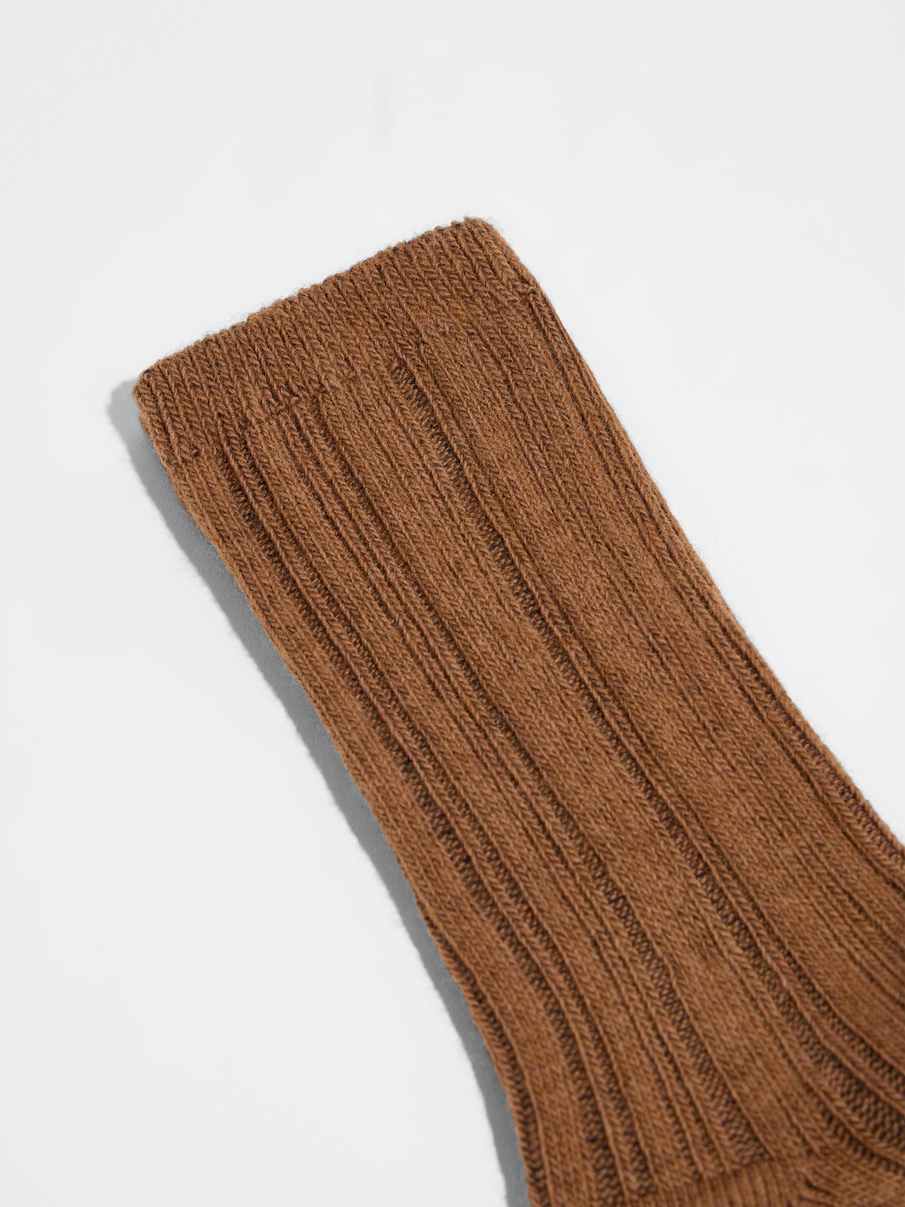 LANIUS - Rippenstrick-Socken brown - WERTE FREUNDE