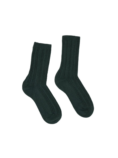 LANIUS - Rippenstrick-Socken forest melange - WERTE FREUNDE
