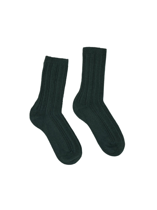LANIUS - Rippenstrick-Socken forest melange - WERTE FREUNDE