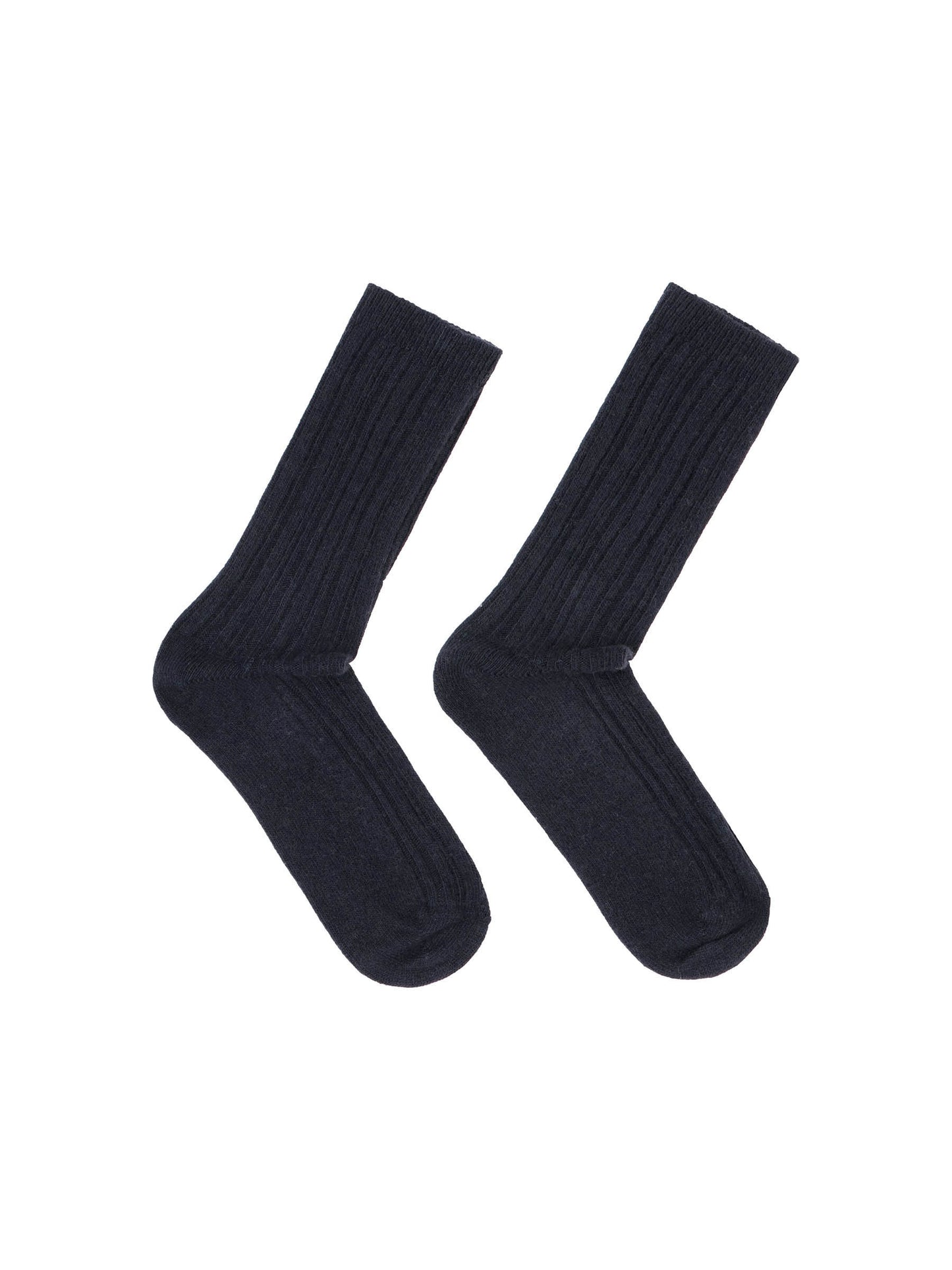 LANIUS - Rippenstrick-Socken midnight melange - WERTE FREUNDE