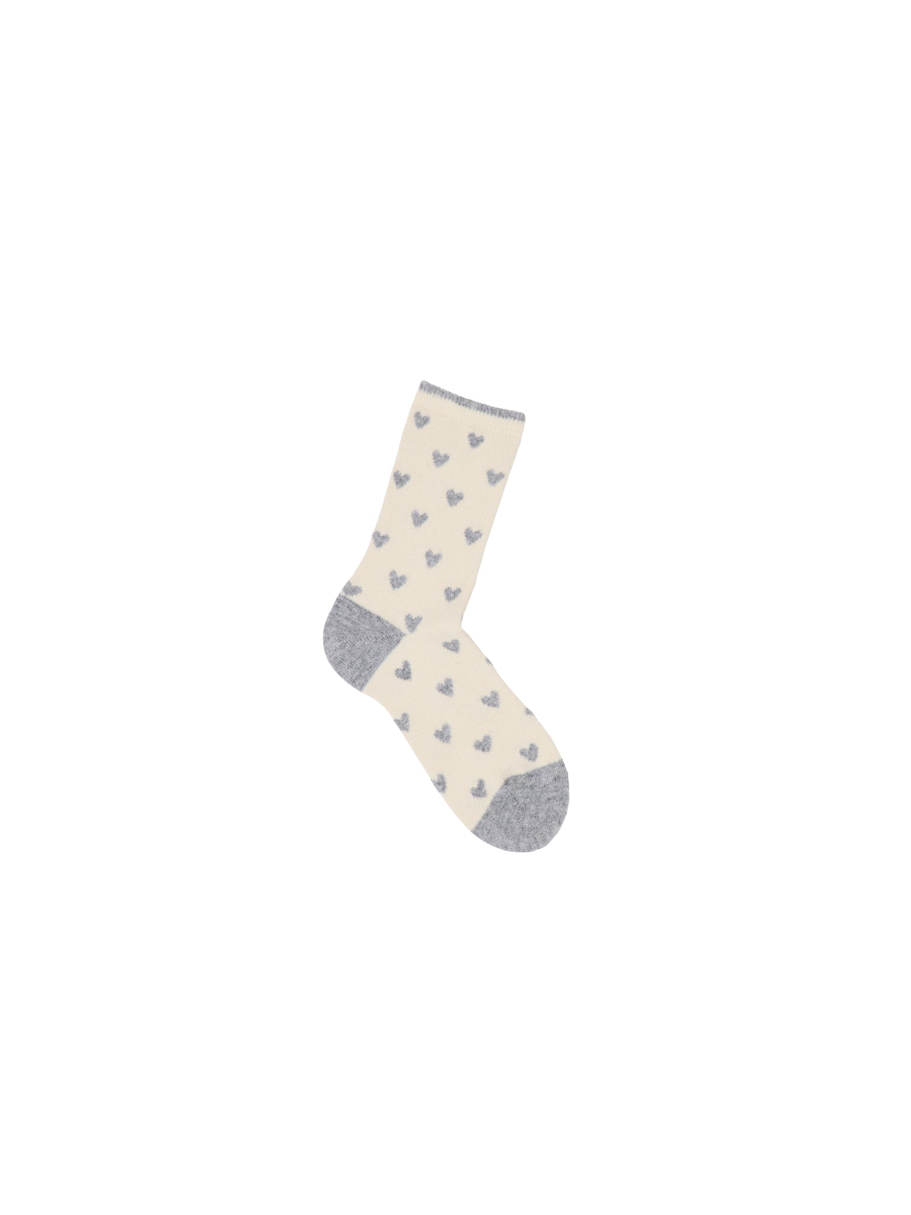 LANIUS - Socken mit Herzen off white - WERTE FREUNDE