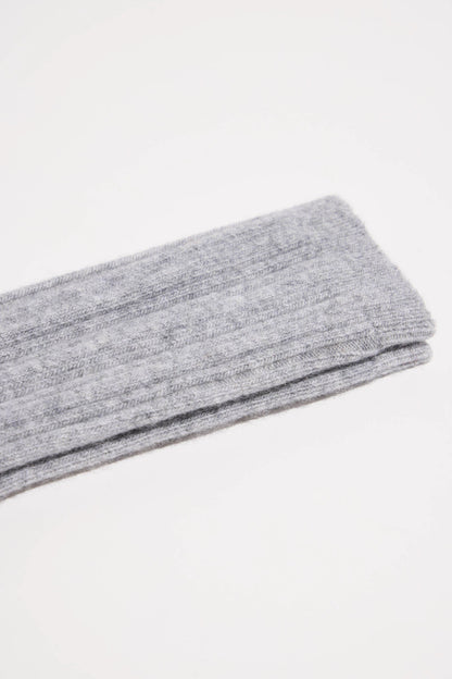 LANIUS - Rippenstrick-Socken grey melange - WERTE FREUNDE