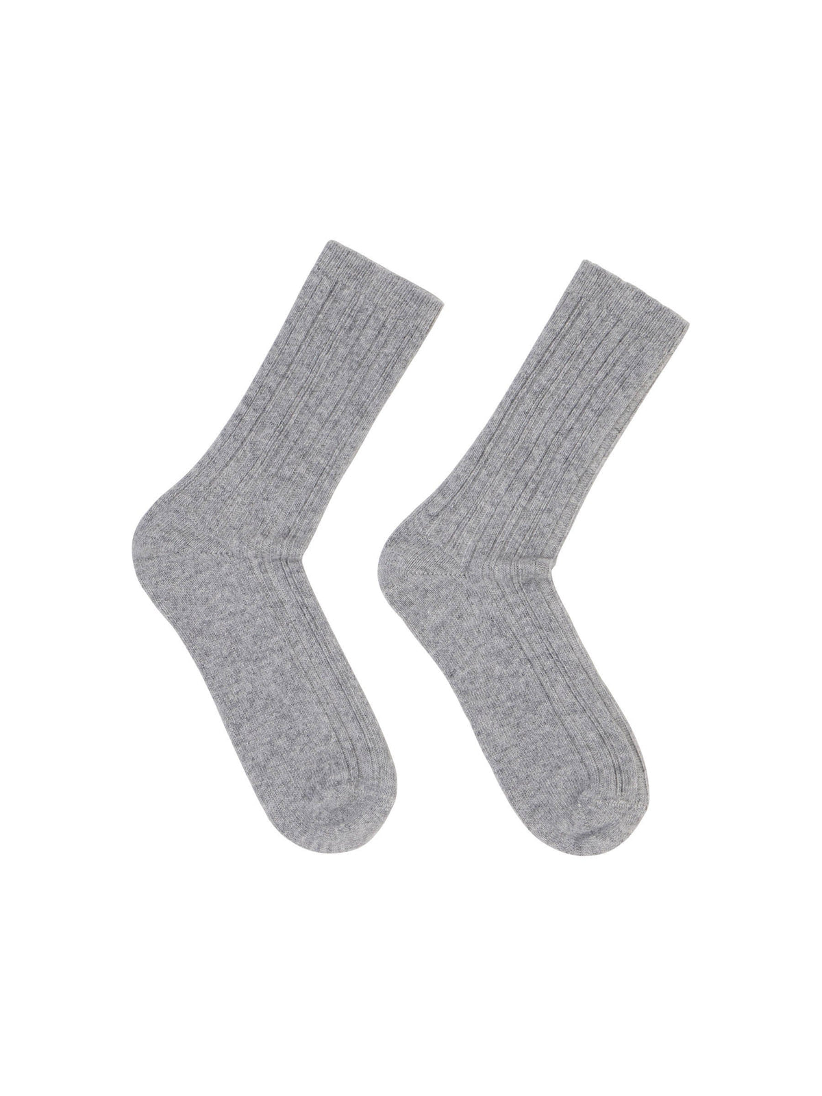 LANIUS - Rippenstrick-Socken grey melange - WERTE FREUNDE