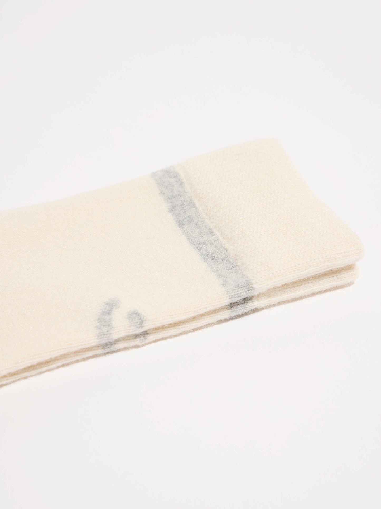 LANIUS - Socken mit Smiley off white / grey melange - WERTE FREUNDE