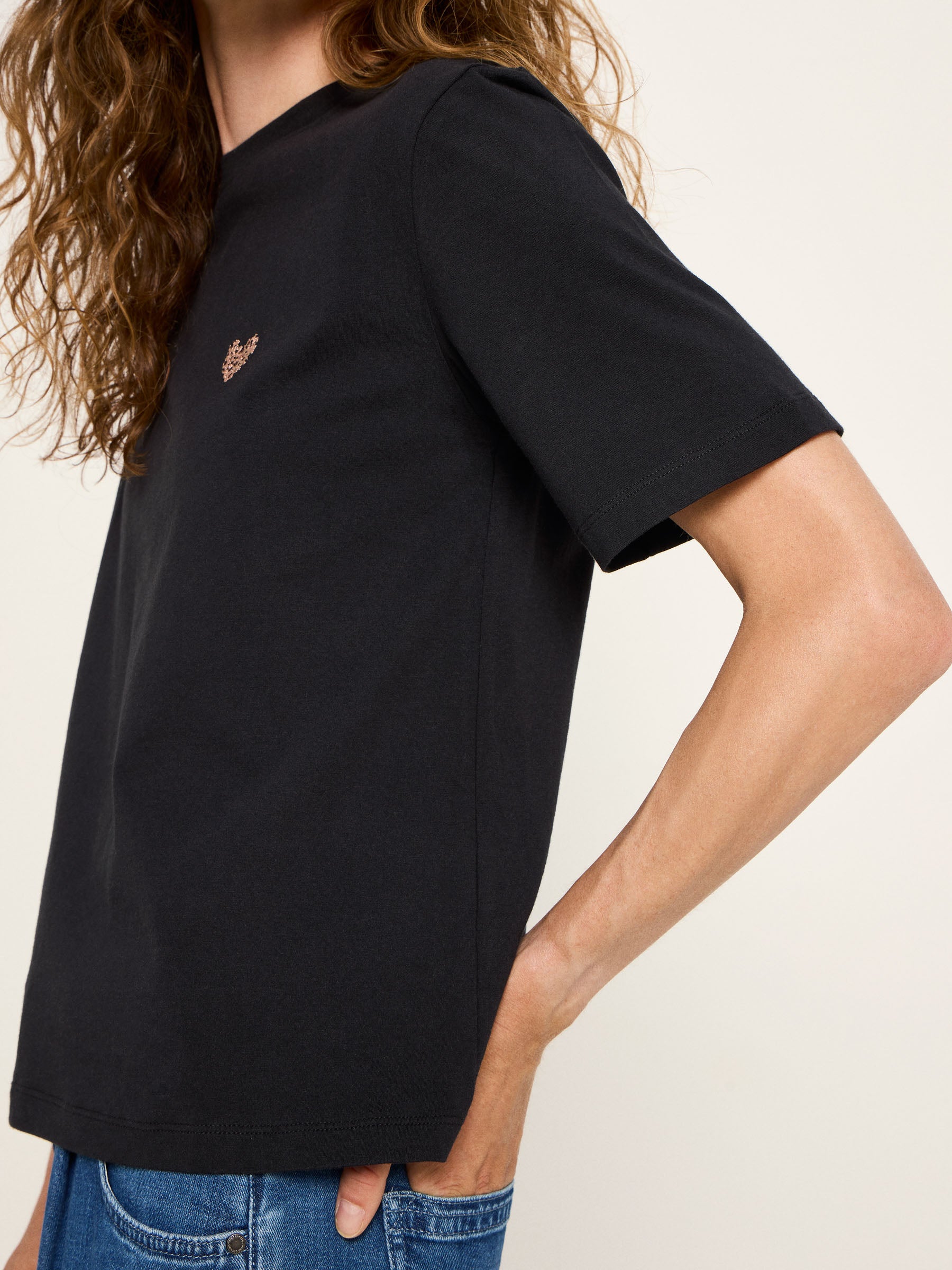 LANIUS - Statementshirt black - WERTE FREUNDE