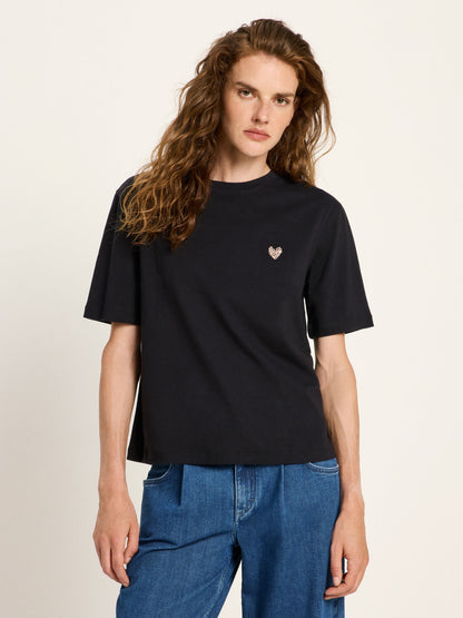 LANIUS - Statementshirt black - WERTE FREUNDE