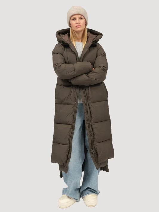 embassy - LAUSANNE PUFFER COAT BLACK OLIVE
