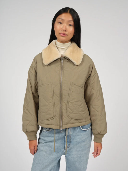 embassy - LINDA BOMBER JACKET FADED OLIVE