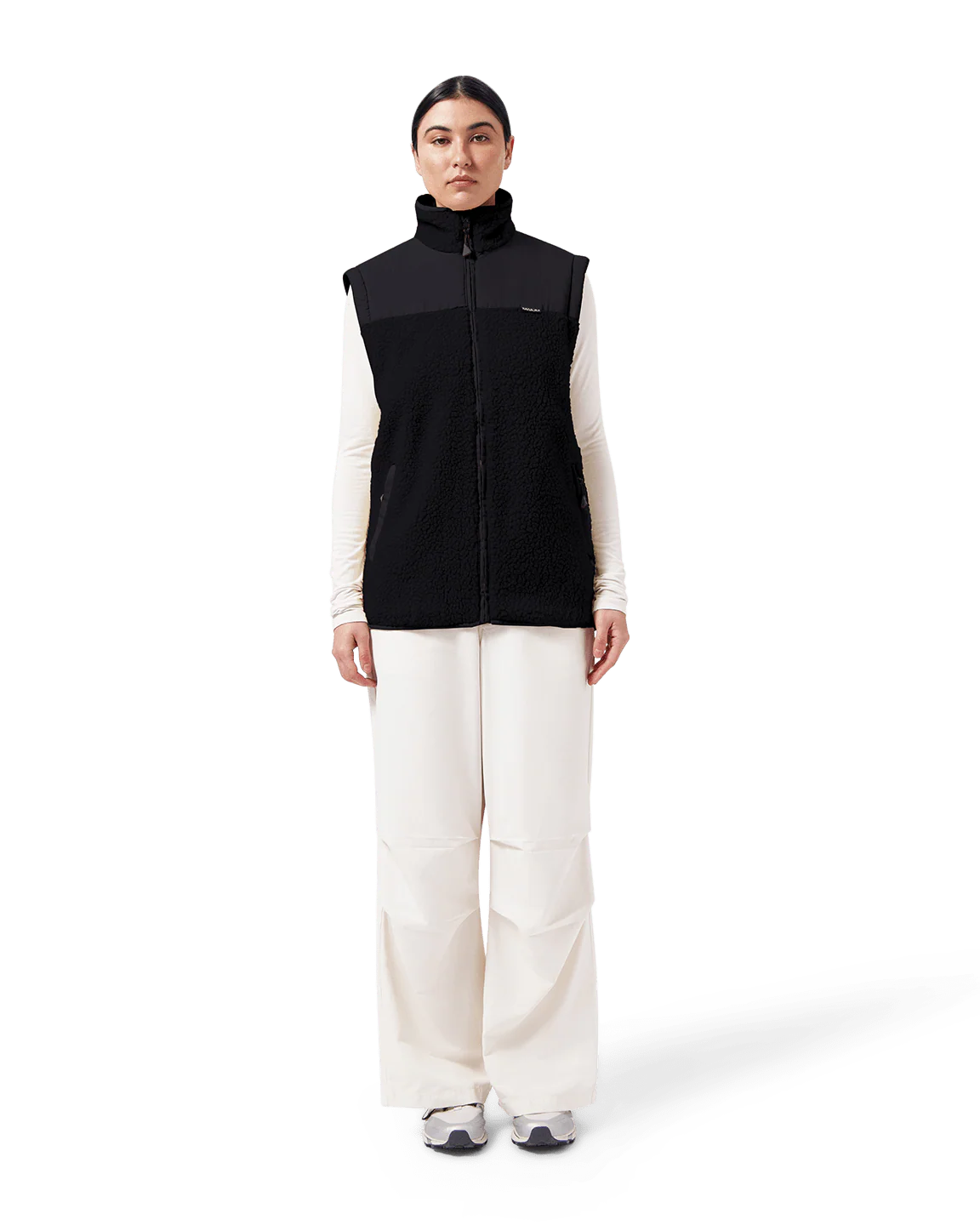 MAIUM - Teddy Zip-Off Cardigan Black - WERTE FREUNDE