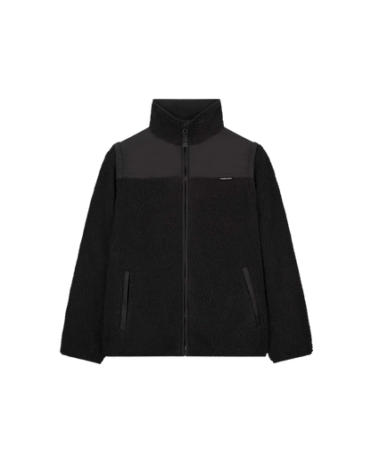 MAIUM - Teddy Zip-Off Cardigan Black - WERTE FREUNDE