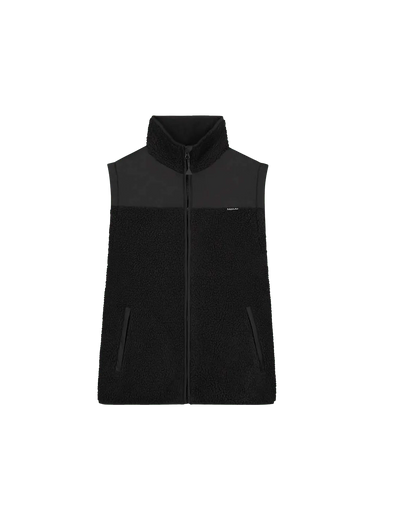 MAIUM - Teddy Zip-Off Cardigan Black - WERTE FREUNDE