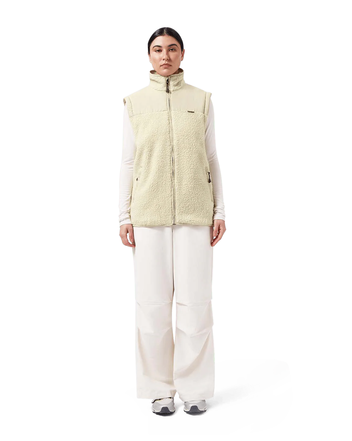 MAIUM - Teddy Zip-Off  Cardigan Off White - WERTE FREUNDE