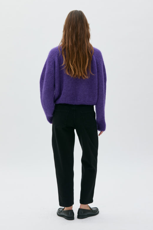 MASKA - Faye - Chunky silk mohair sweater Violet Magenta - WERTE FREUNDE