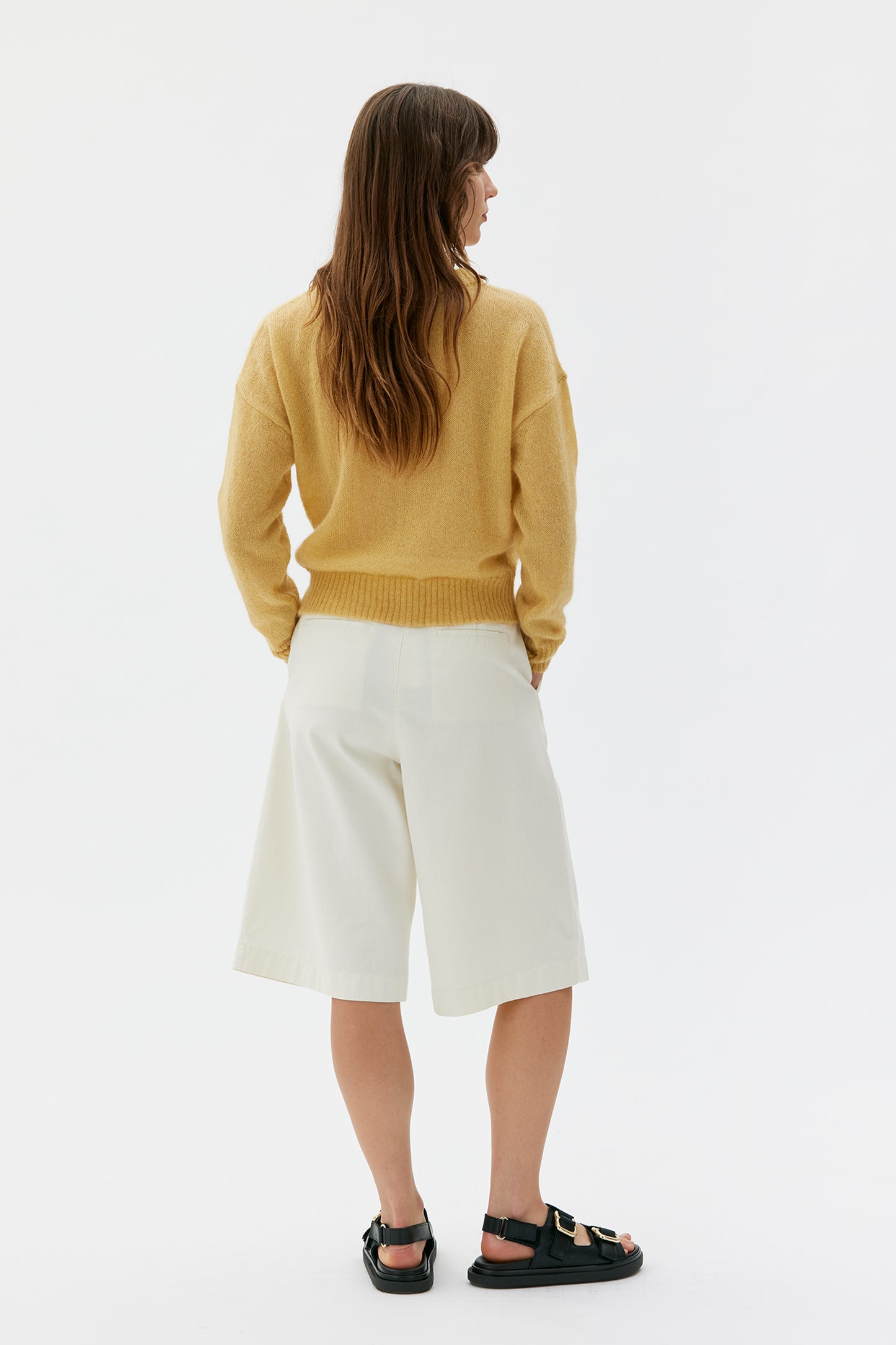 MASKA - Yara - Light silk mohair sweater Pale yellow - WERTE FREUNDE