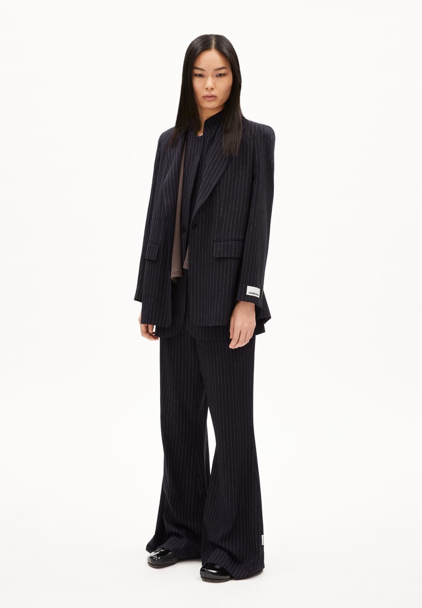 Armedangels - MIKAALA PINSTRIPE Jacken Blazer night sky-white