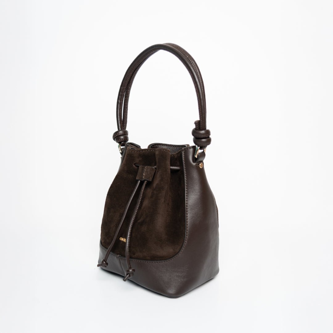 ann kurz - MINI SAKU KNOWTS SUEDE MIX MOCHA