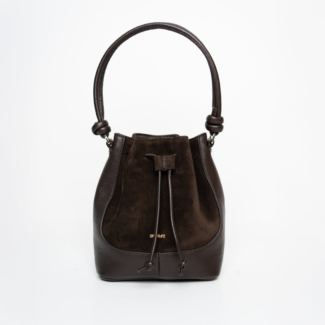 ann kurz - MINI SAKU KNOWTS SUEDE MIX MOCHA