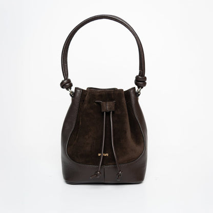 ann kurz - MINI SAKU KNOWTS SUEDE MIX MOCHA