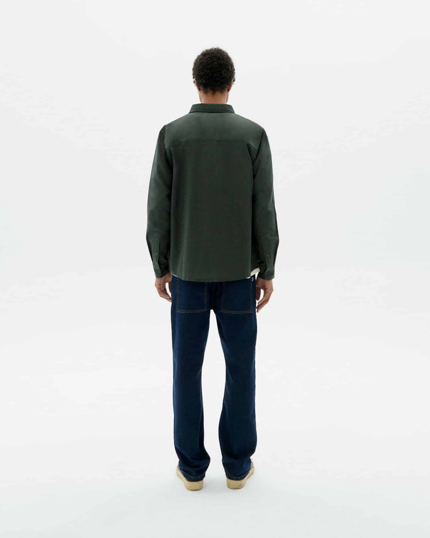 Thinking MU - MICROCHECKS DARK EUCALIPTUS ANT SHIRT MULTICOLOR - WERTE FREUNDE