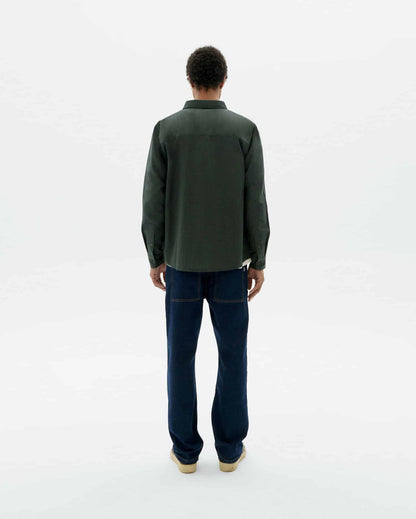 Thinking MU - MICROCHECKS DARK EUCALIPTUS ANT SHIRT MULTICOLOR - WERTE FREUNDE