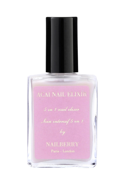 Nailberry - Nail Care Base Coat Acai Nail Elixir / rose scented 15ml - WERTE FREUNDE